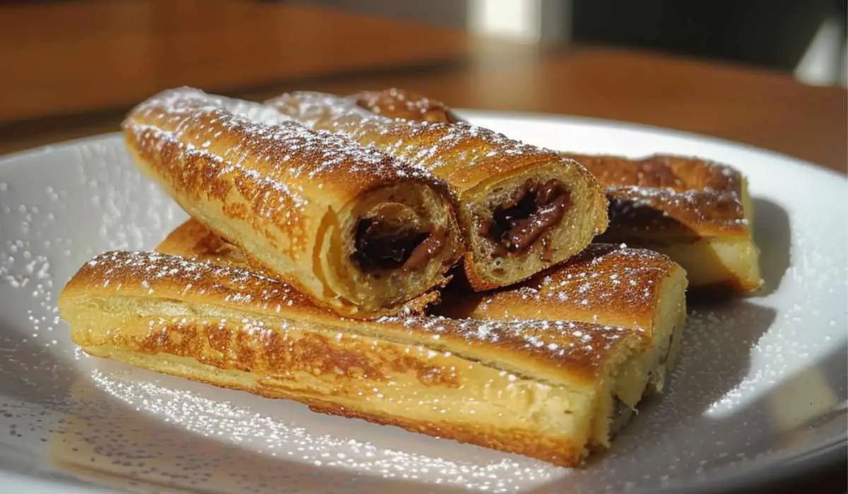 Pain de mie roulé au Nutella façon pain perdu